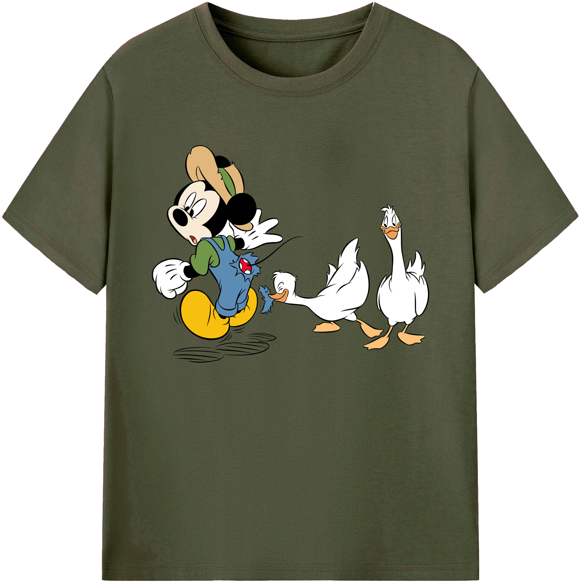 ミッキーマウス Mickey Mouse 綿100％ メンズ半袖Tシャツ｜肌触りやわらか＆通気性